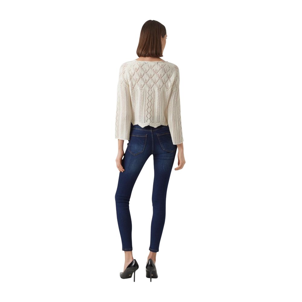 Sweat-shirt Vero Moda en coton beige