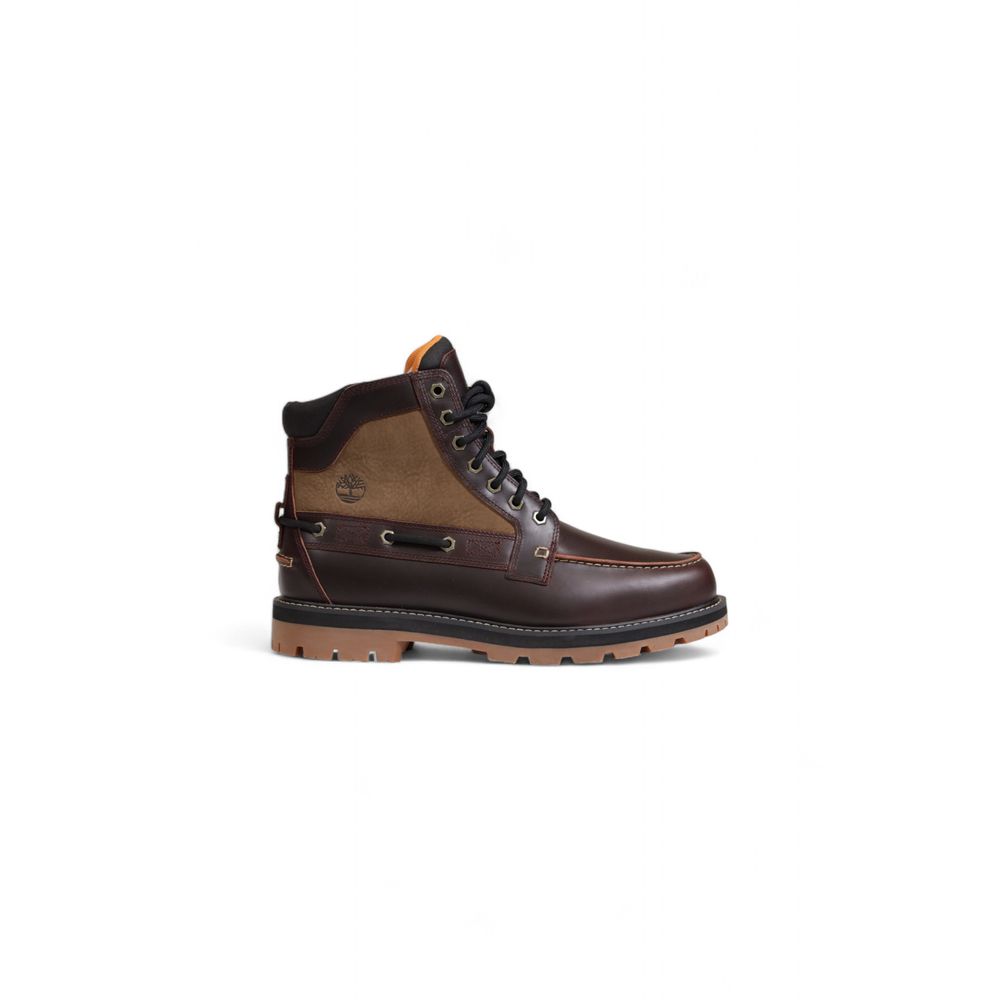 Bottes Timberland marron à lacets en tissu biosourcé