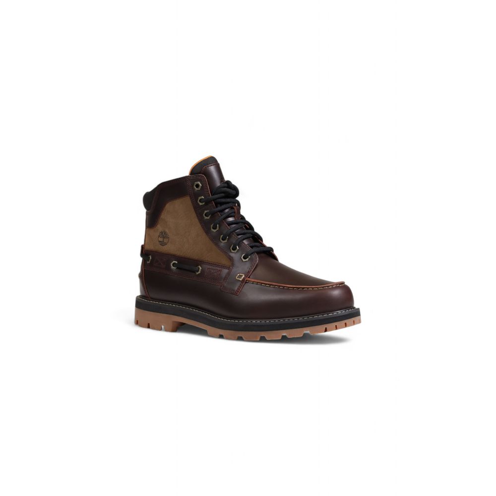 Bottes Timberland marron à lacets en tissu biosourcé