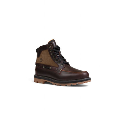 Stivali stringati Timberland marroni in tessuto biologico