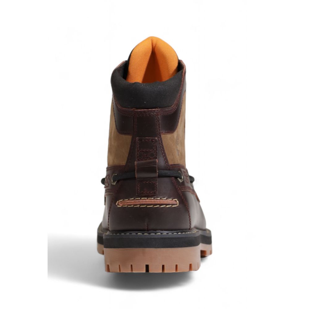 Bottes Timberland marron à lacets en tissu biosourcé
