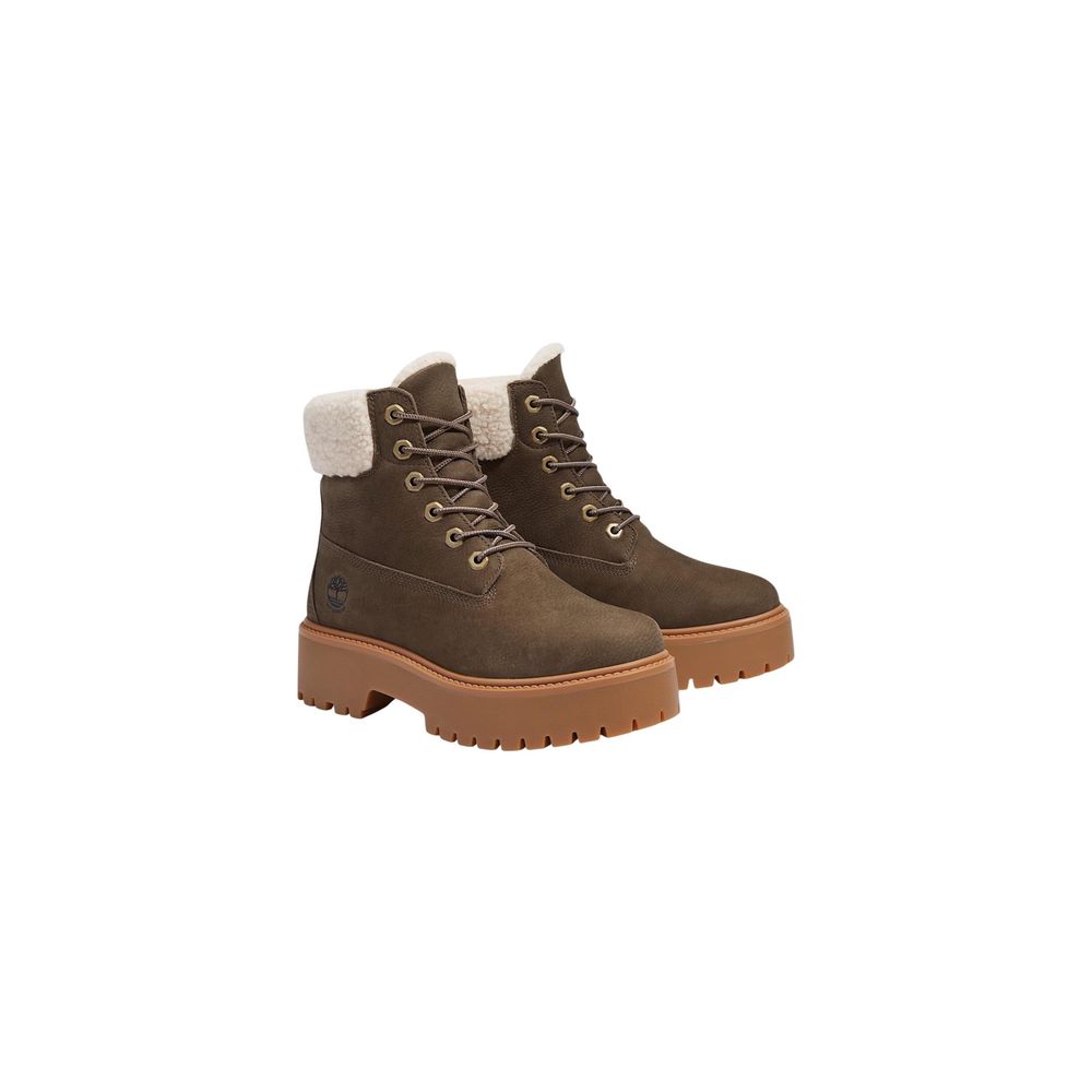 Bottes à lacets en cuir recyclé marron Timberland
