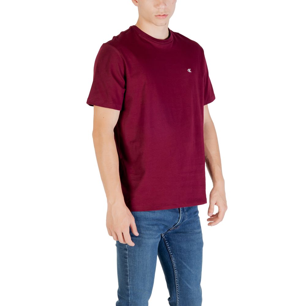 T-shirt in cotone bordeaux Calvin Klein Jeans