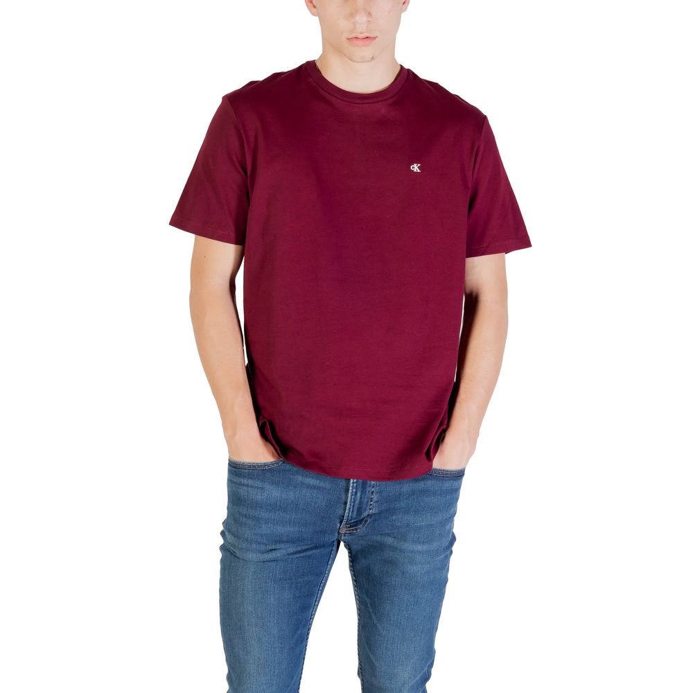 T-shirt in cotone bordeaux Calvin Klein Jeans