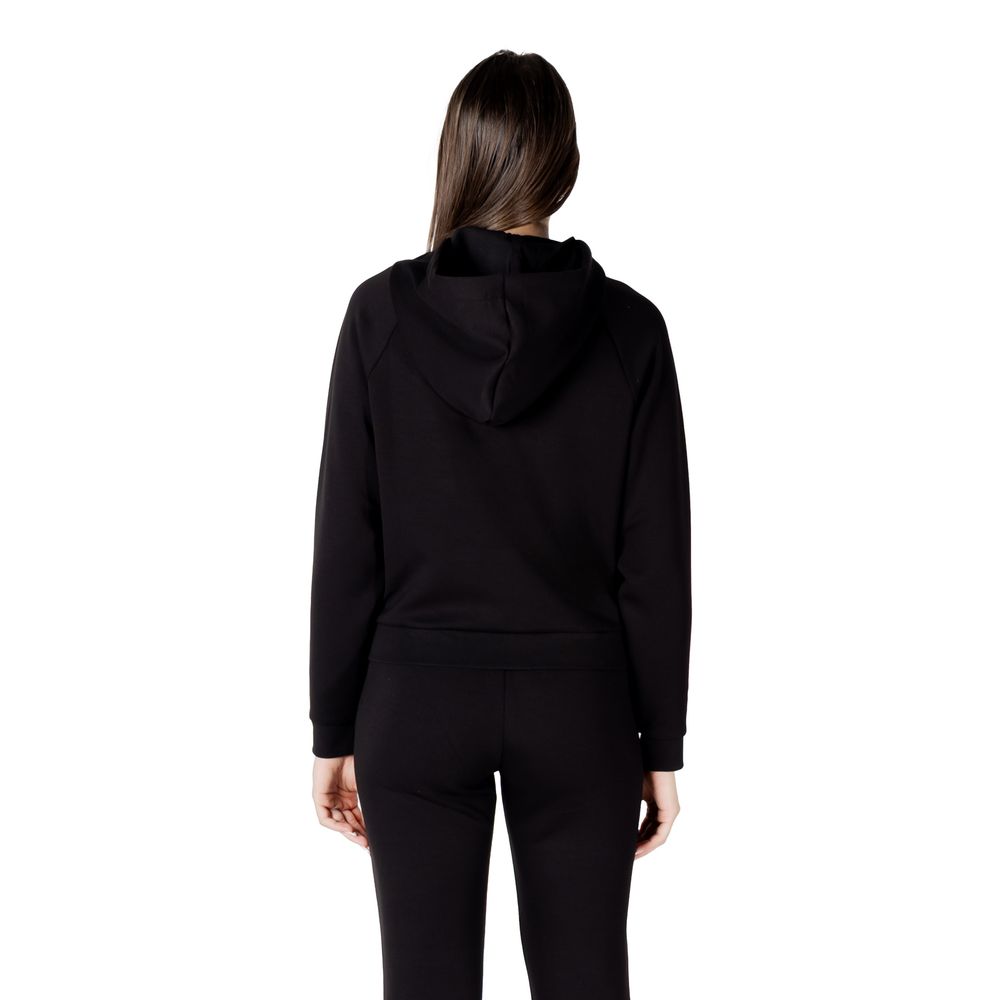 Sweat à capuche en viscose noire Armani Exchange