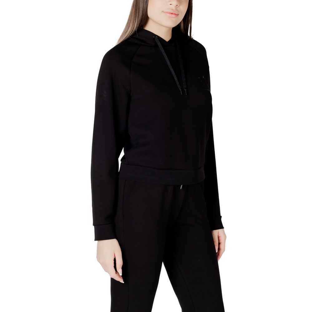 Sweat à capuche en viscose noire Armani Exchange