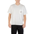 T-shirt Armani Exchange in cotone color crema