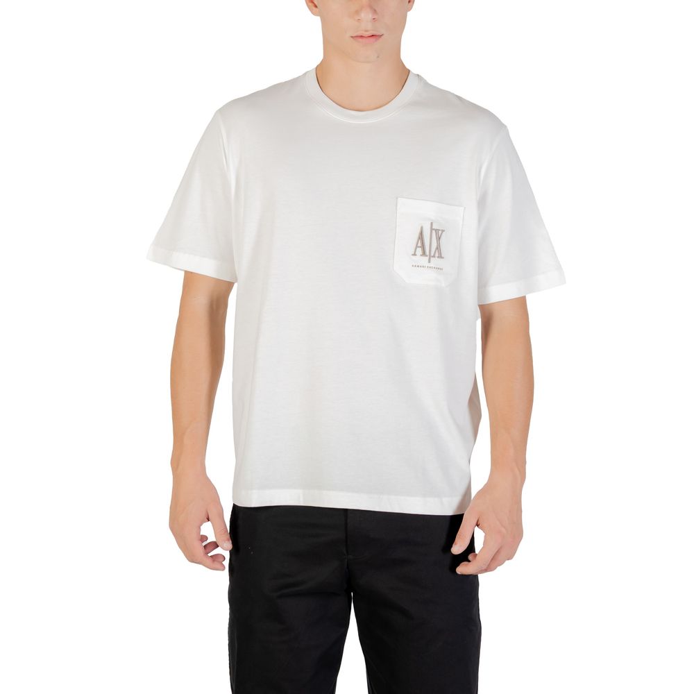 T-shirt en coton crème Armani Exchange
