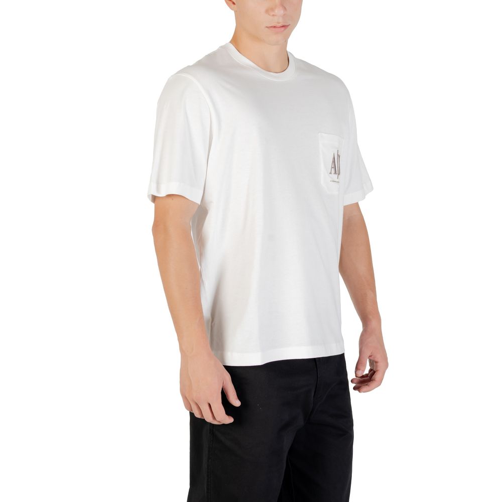 T-shirt en coton crème Armani Exchange