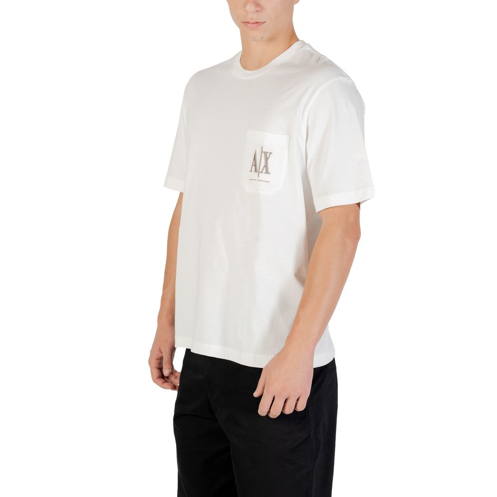 T-shirt en coton crème Armani Exchange