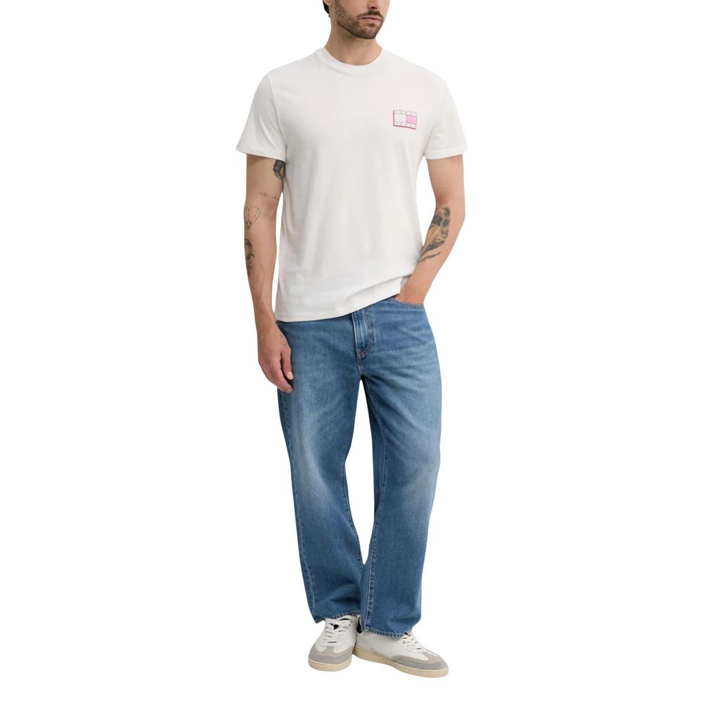 T-shirt Tommy Hilfiger Jeans in Cotone Riciclato Crema