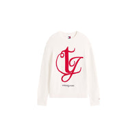 Tommy Hilfiger Jeans Cream Recycled Cotton Sweatshirt