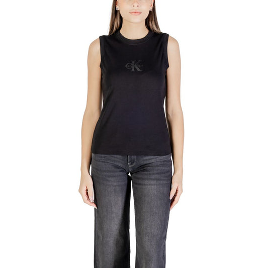 T-shirt en coton noir Calvin Klein Jeans