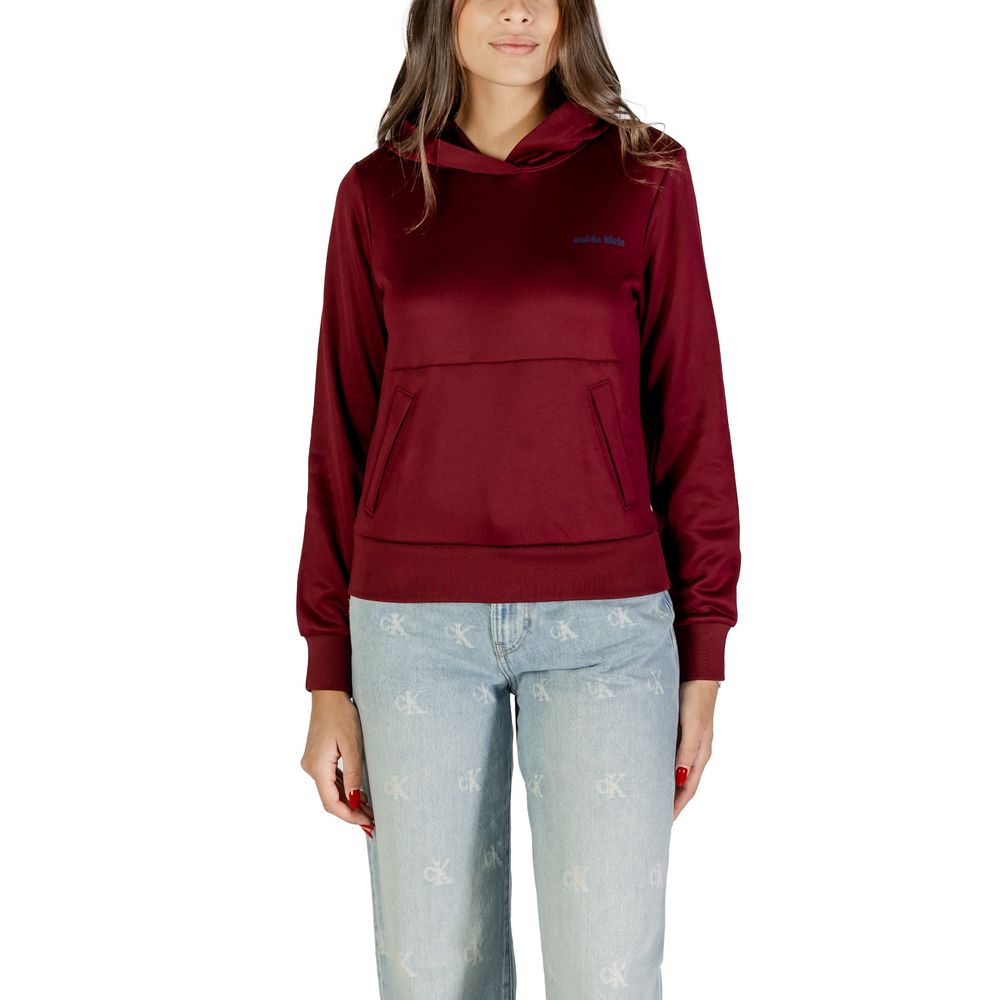 Sweat à capuche en coton Calvin Klein Bordeaux