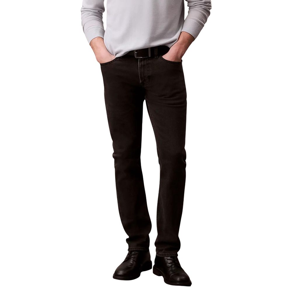 Jean slim en coton noir Calvin Klein Jeans
