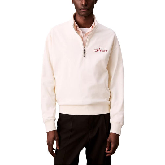 Felpa Calvin Klein Jeans in cotone bianco