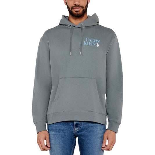 Sweat à capuche en coton gris Calvin Klein Jeans