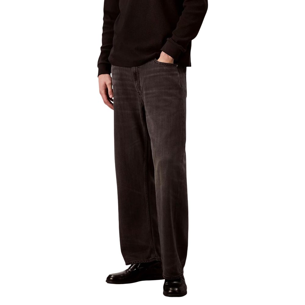 Calvin Klein Jeans Jeans Neri in Lyocell Vestibilità Rilassata