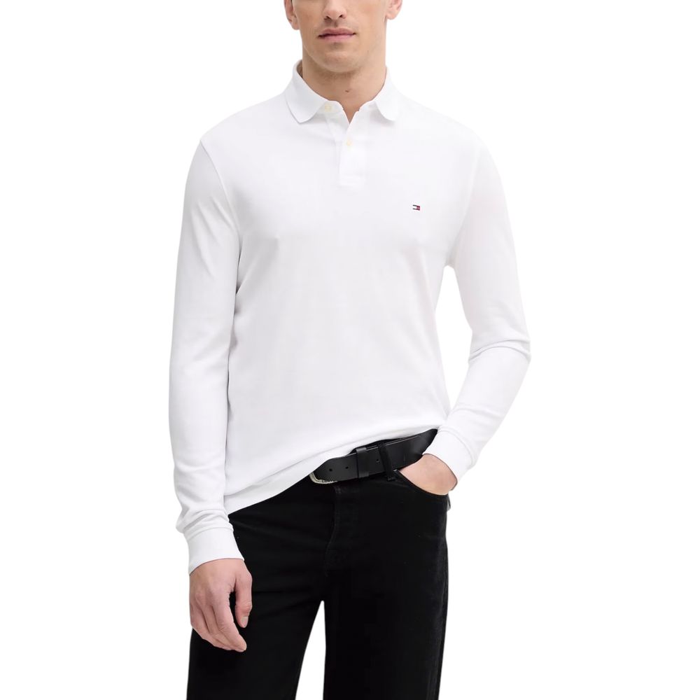 T-shirt Tommy Hilfiger en coton biologique blanc à manches longues