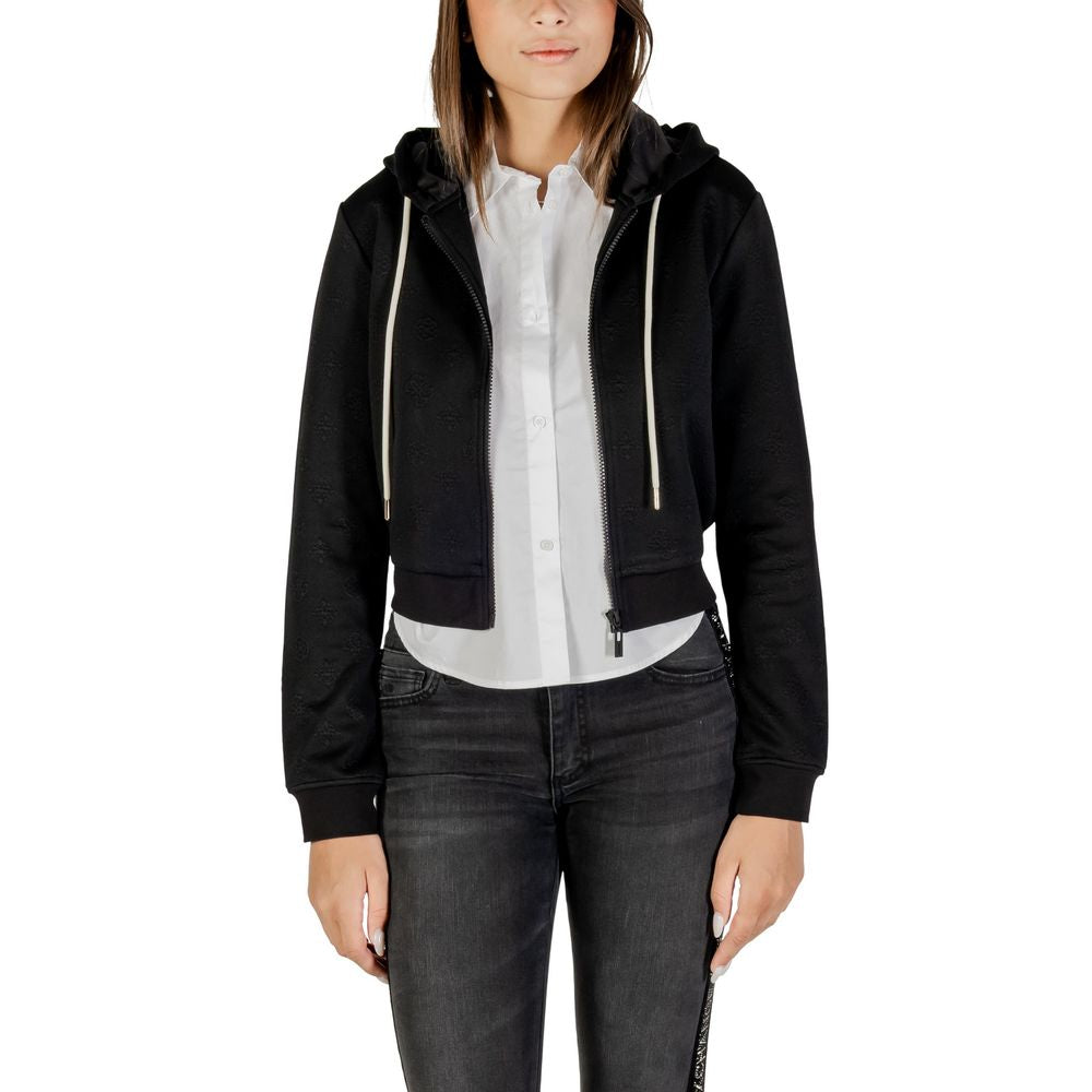 Guess sweat à capuche en polyester noir sportif
