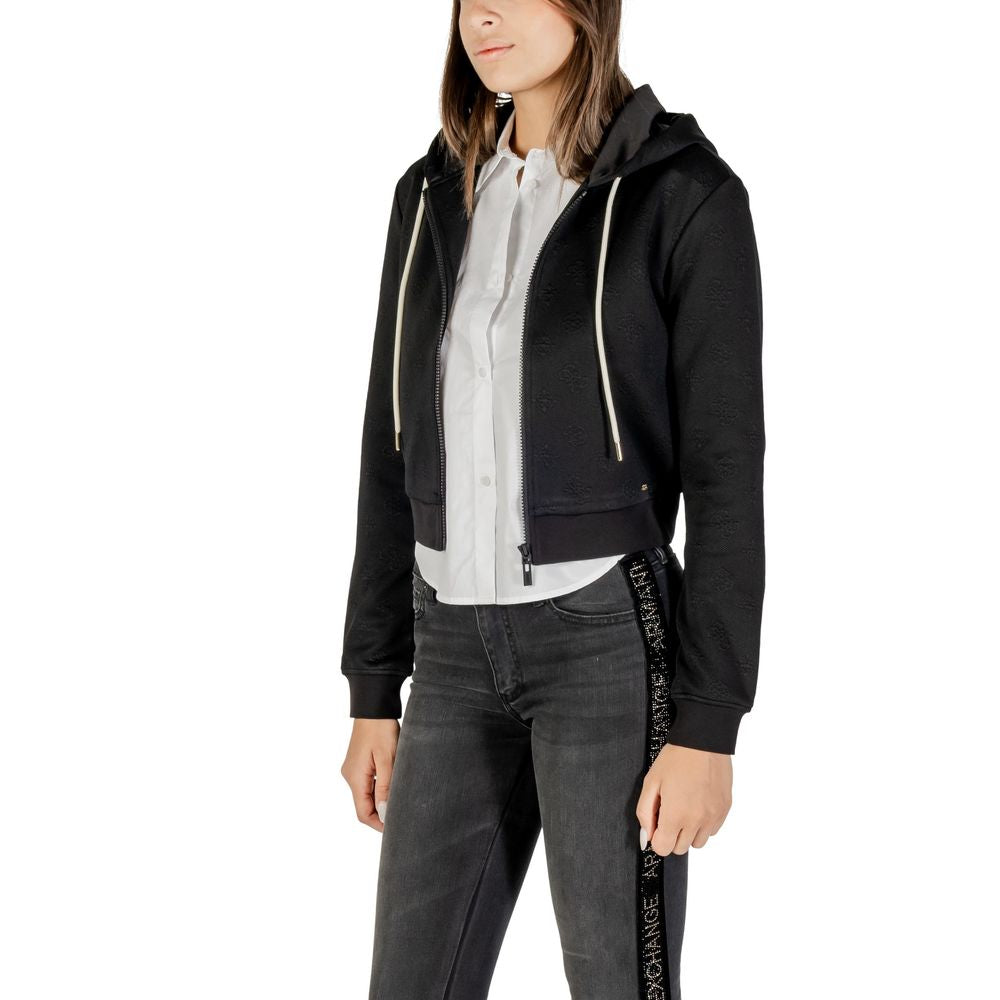 Guess sweat à capuche en polyester noir sportif