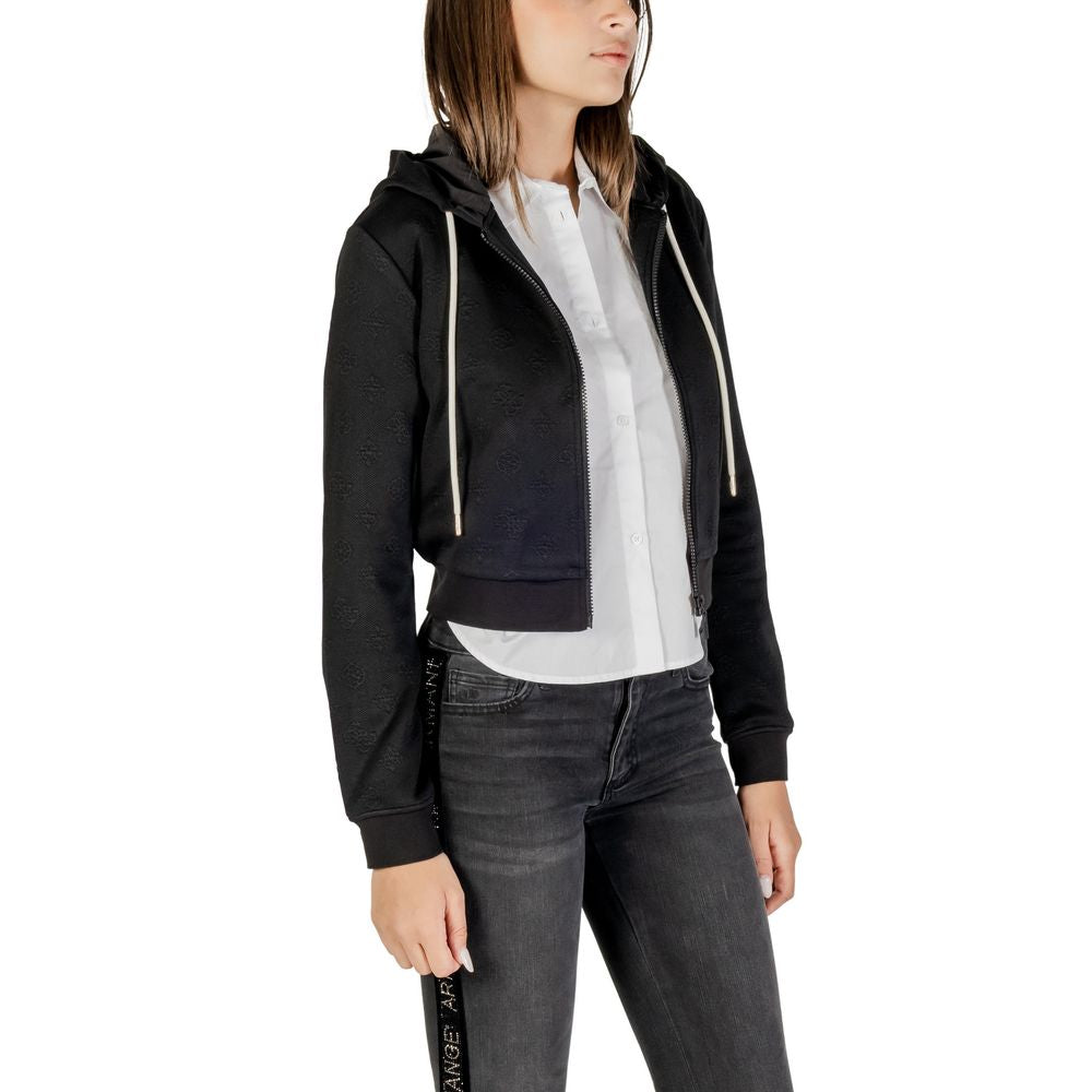Guess sweat à capuche en polyester noir sportif