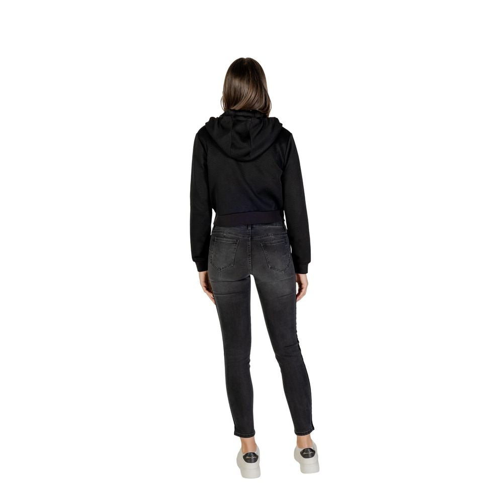 Guess sweat à capuche en polyester noir sportif