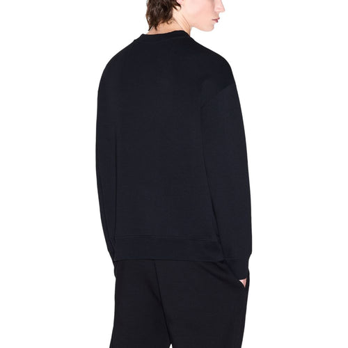 Felpa Armani Exchange Nera in Cotone