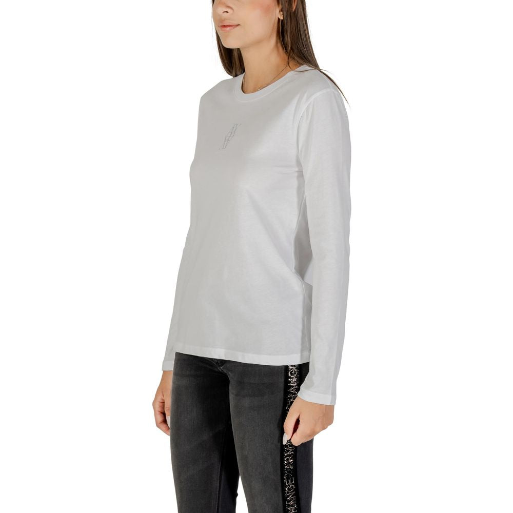 T-shirt a maniche lunghe Armani Exchange in cotone bianco