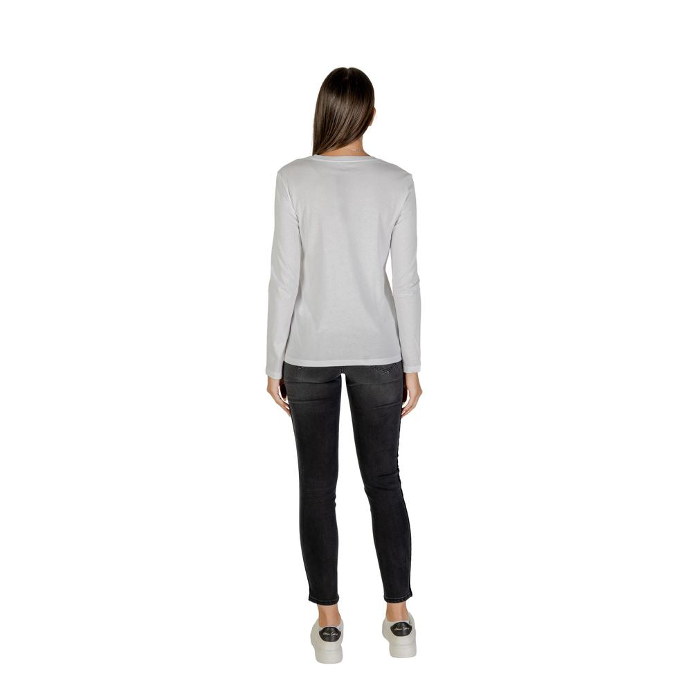 T-shirt a maniche lunghe Armani Exchange in cotone bianco