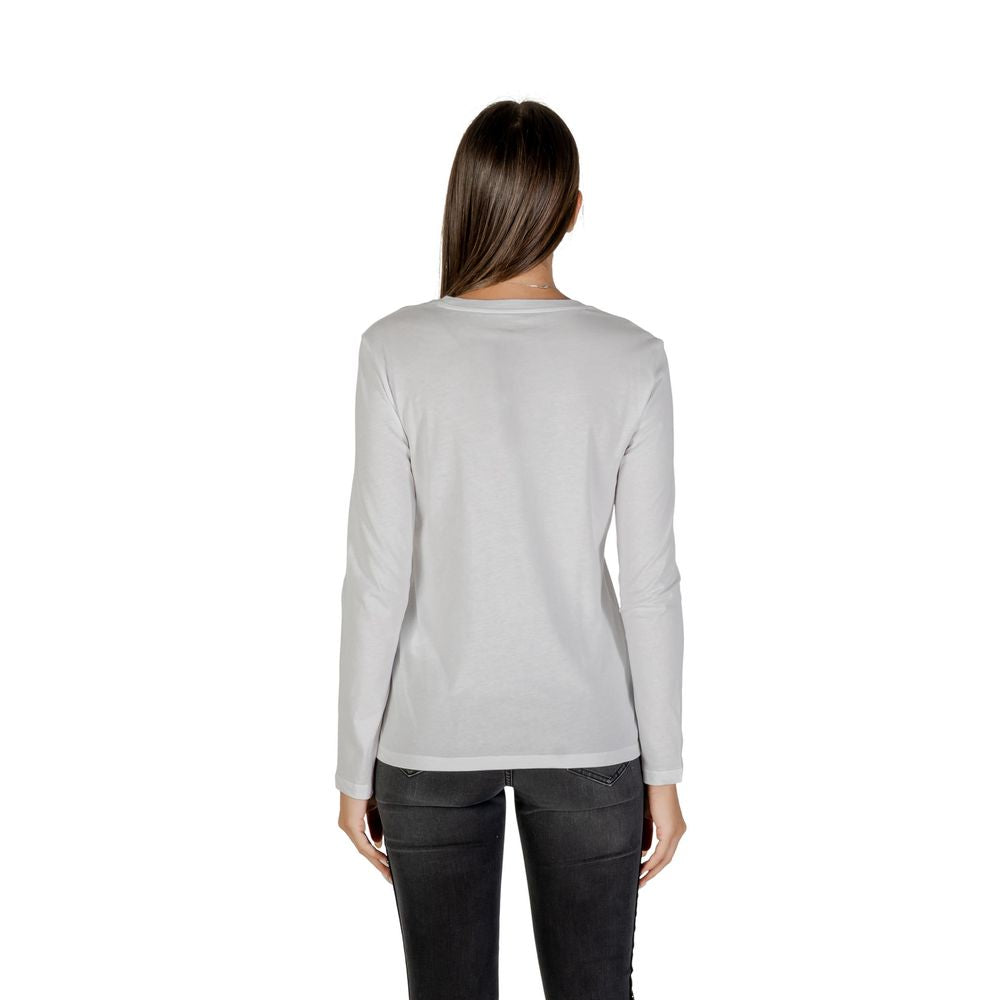 T-shirt a maniche lunghe Armani Exchange in cotone bianco