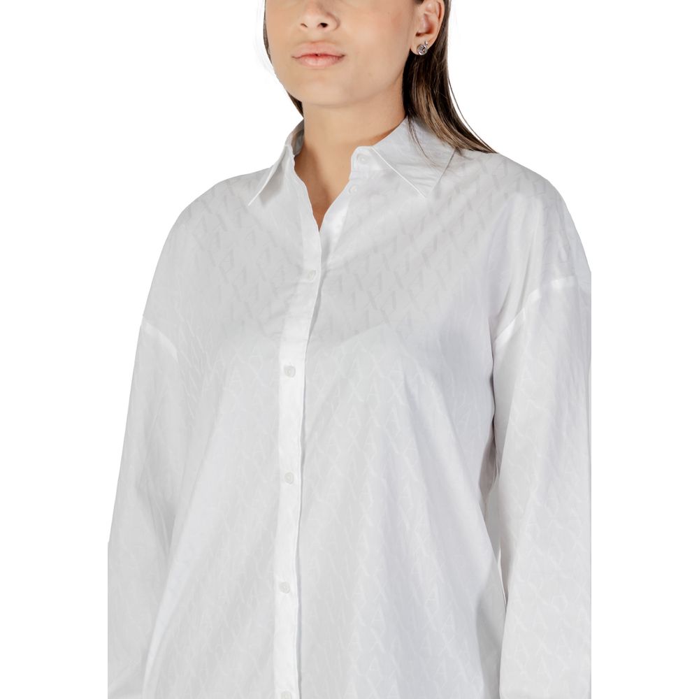 Camicia in cotone bianca Armani Exchange