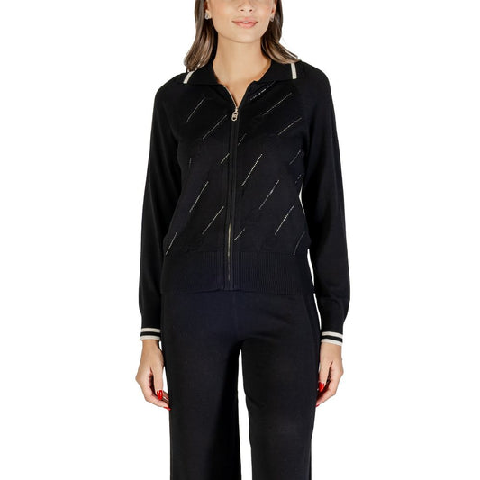 Cardigan en viscose noir et blanc Liu Jo