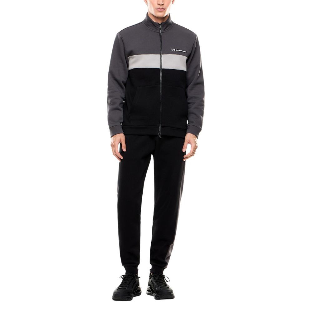Tuta Emporio Armani EA7 in cotone nero