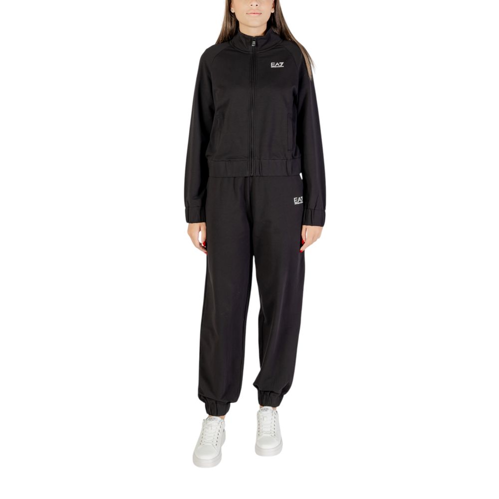 Tuta EA7 Emporio Armani in cotone nera