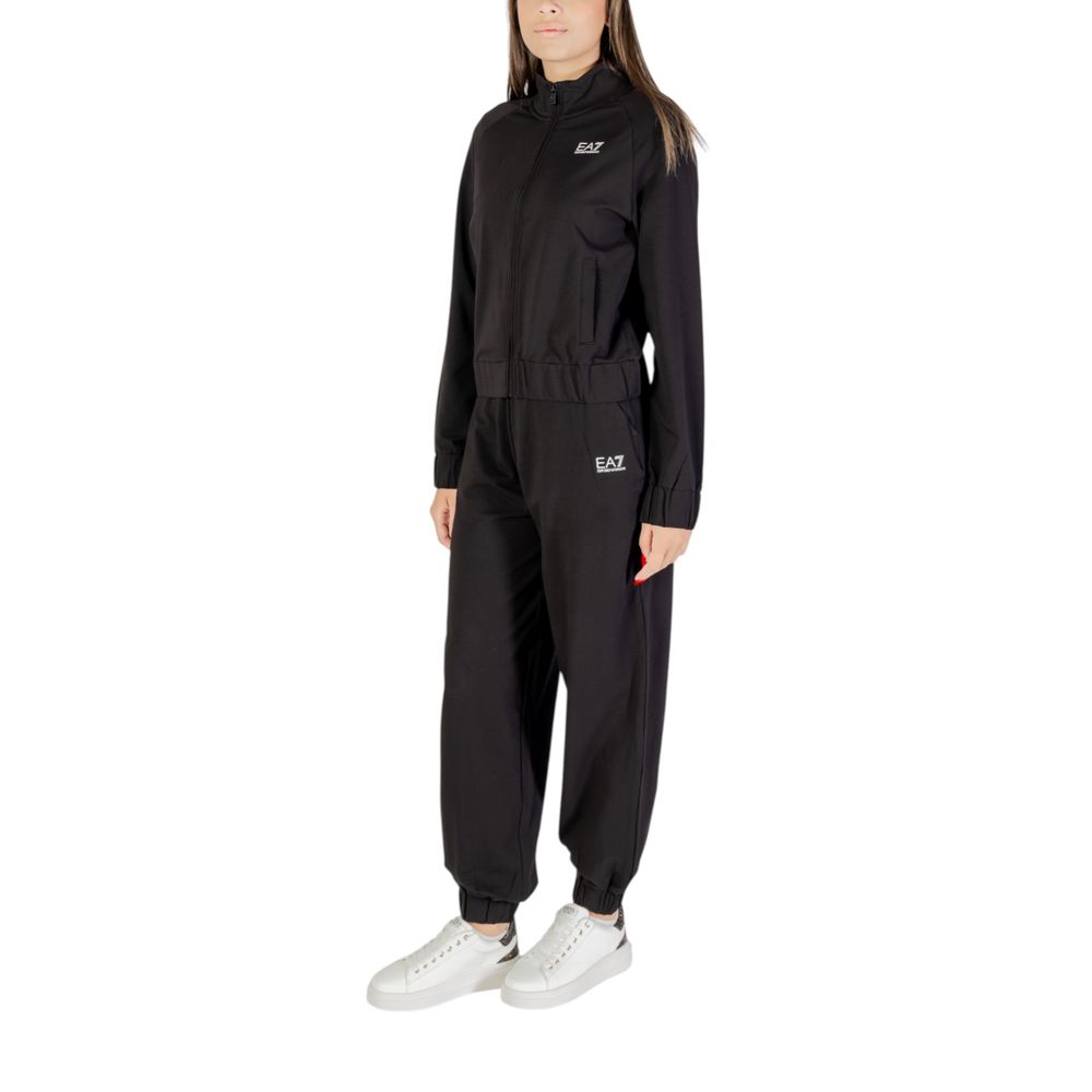 Tuta EA7 Emporio Armani in cotone nera