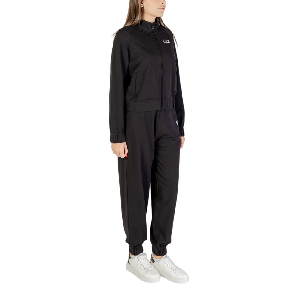 Tuta EA7 Emporio Armani in cotone nera