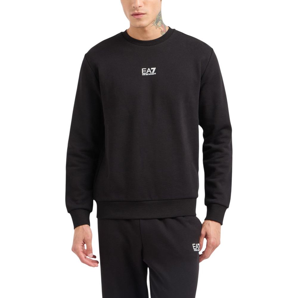 EA7 Emporio Armani Felpa in cotone Nera