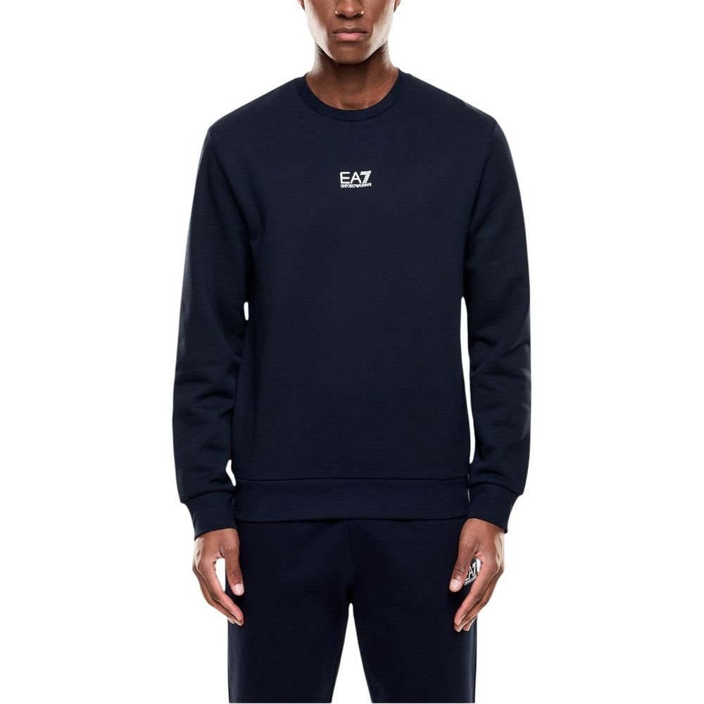 Felpa EA7 Emporio Armani in cotone blu