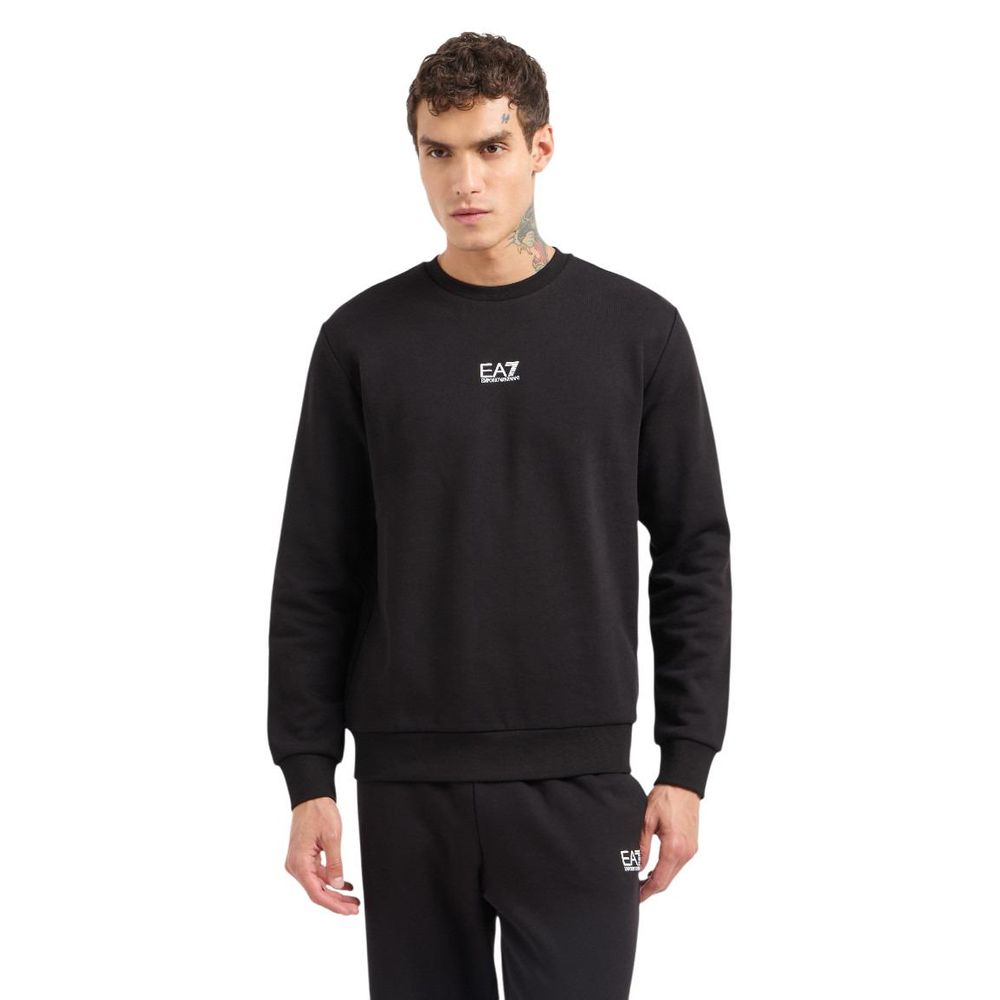 EA7 Emporio Armani Felpa in cotone Nera