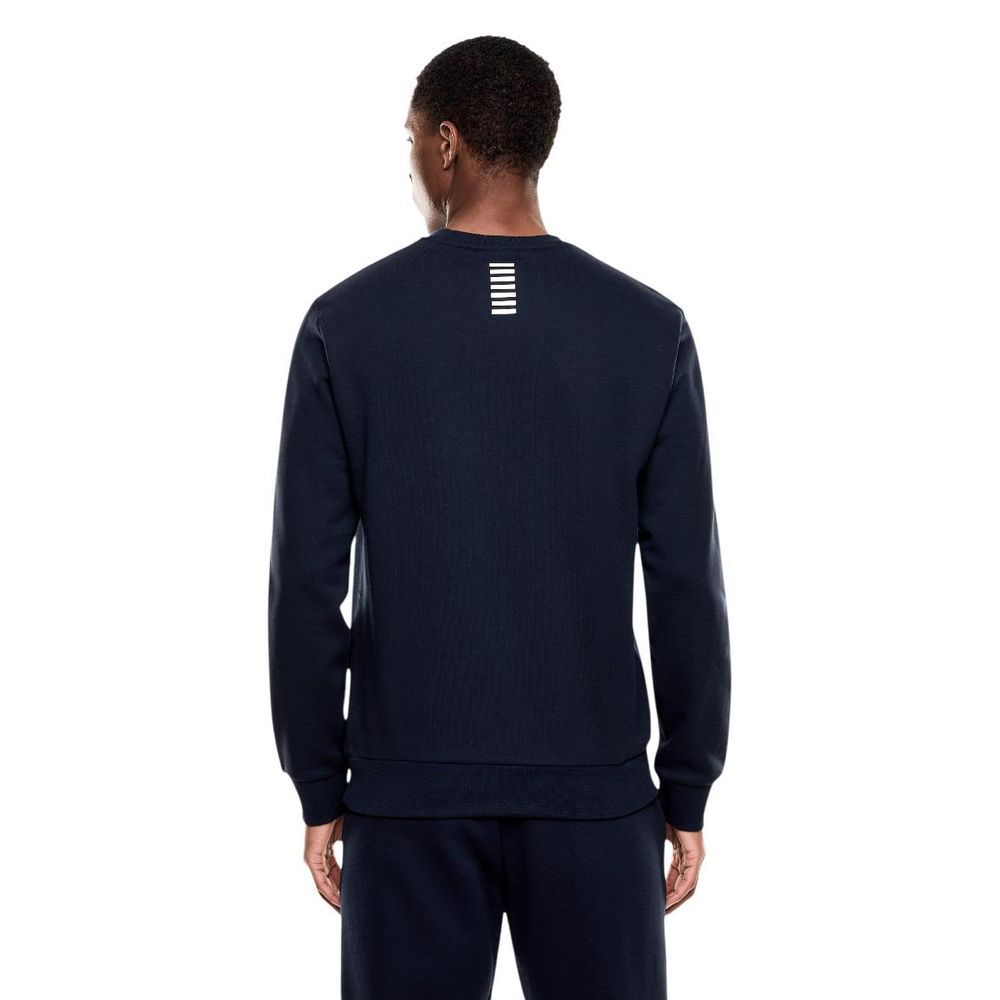 Felpa EA7 Emporio Armani in cotone blu