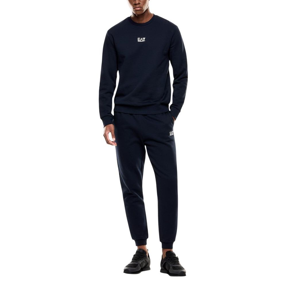 Felpa EA7 Emporio Armani in cotone blu