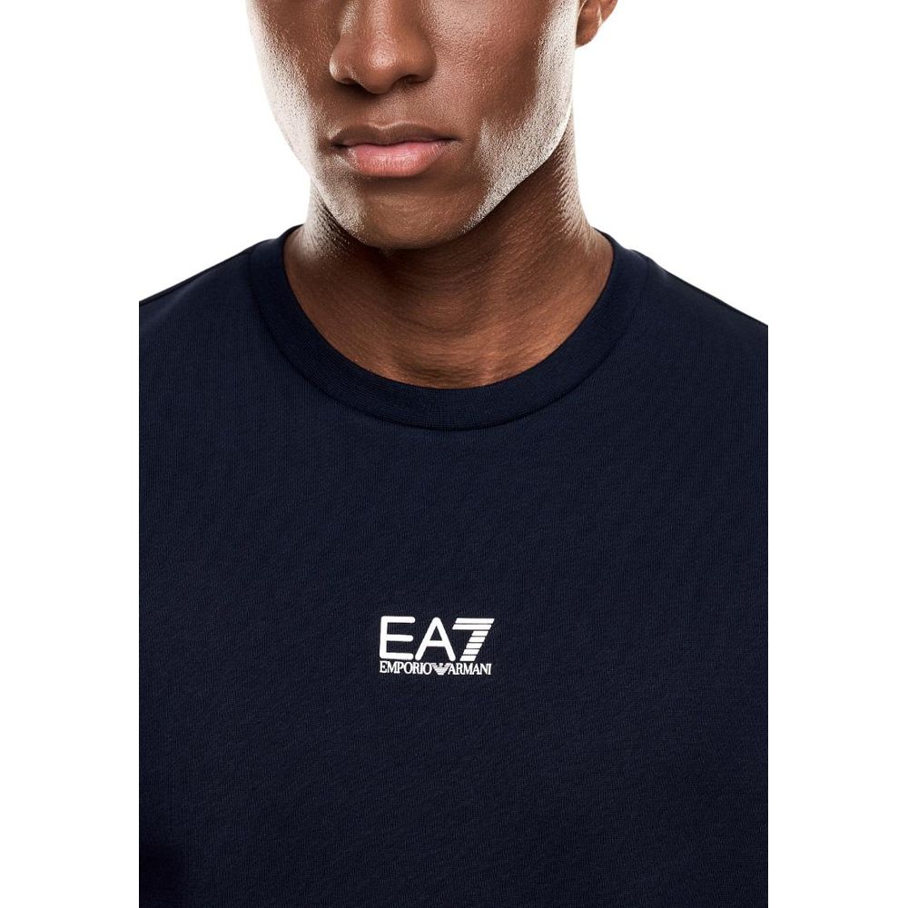Felpa EA7 Emporio Armani in cotone blu
