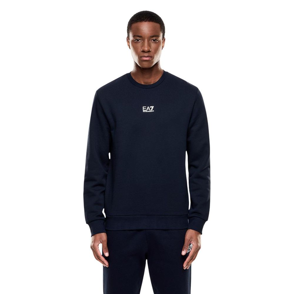 Felpa EA7 Emporio Armani in cotone blu