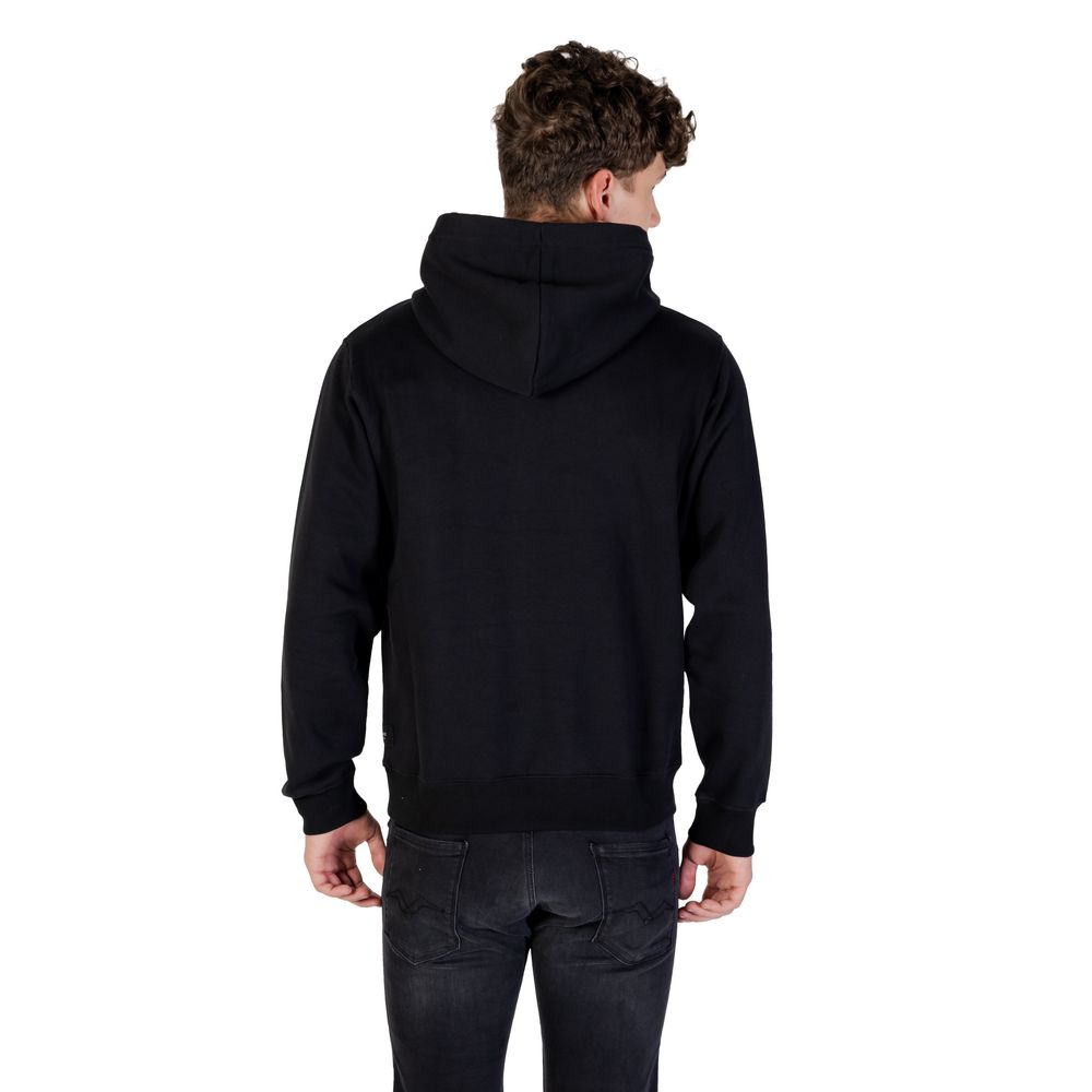 Felpa con cappuccio Replay in cotone nero