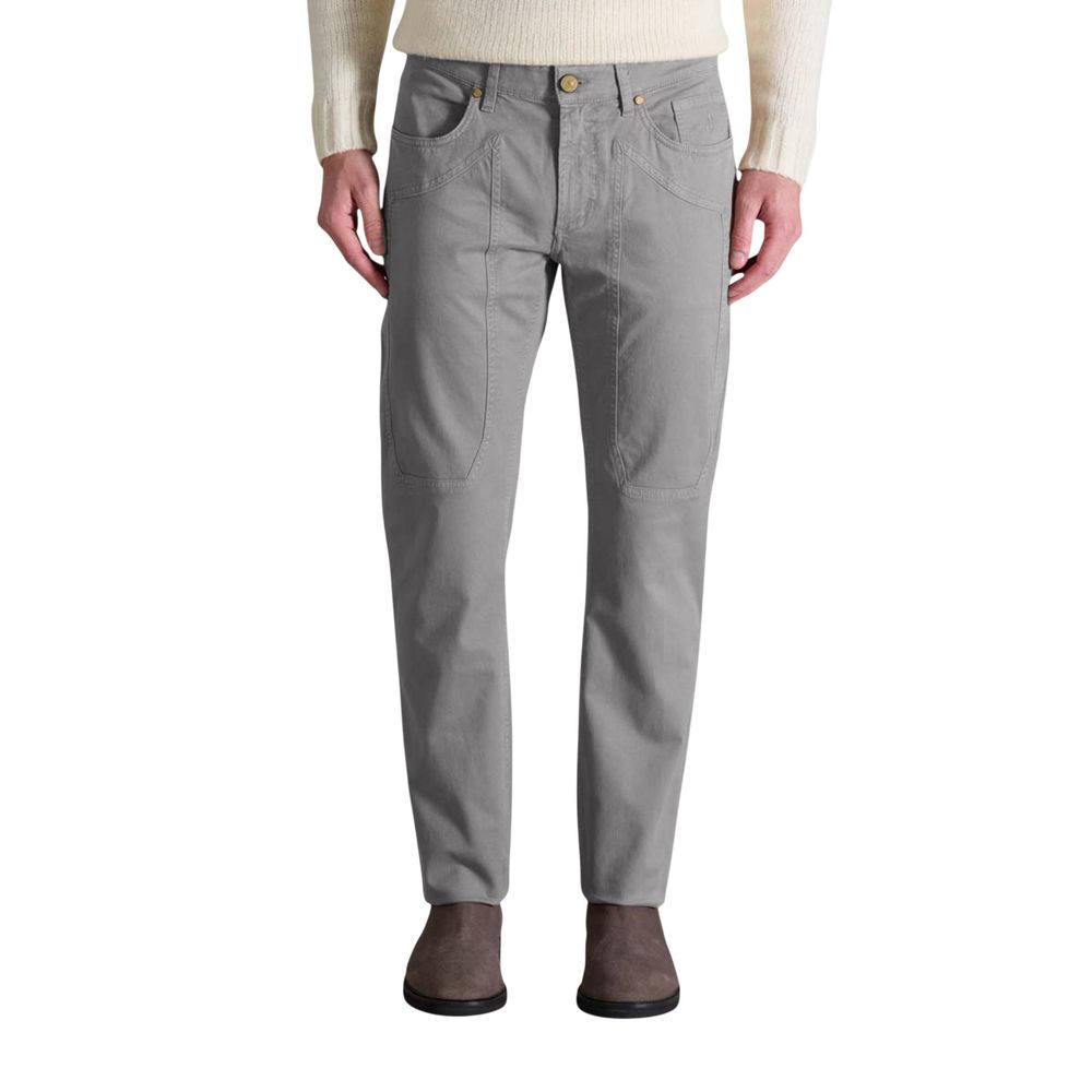 Jeckerson Pantaloni Skinny Grigio Cotone
