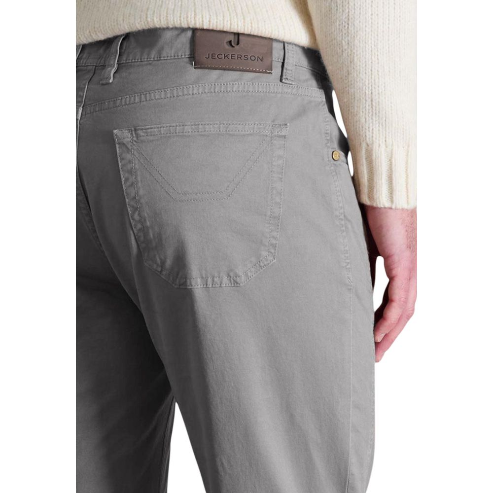 Jeckerson Pantaloni Skinny Grigio Cotone