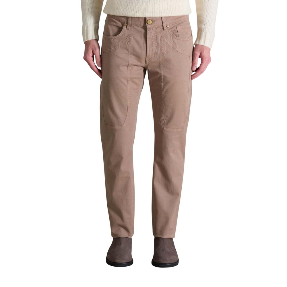 Pantaloni skinny in cotone beige Jeckerson