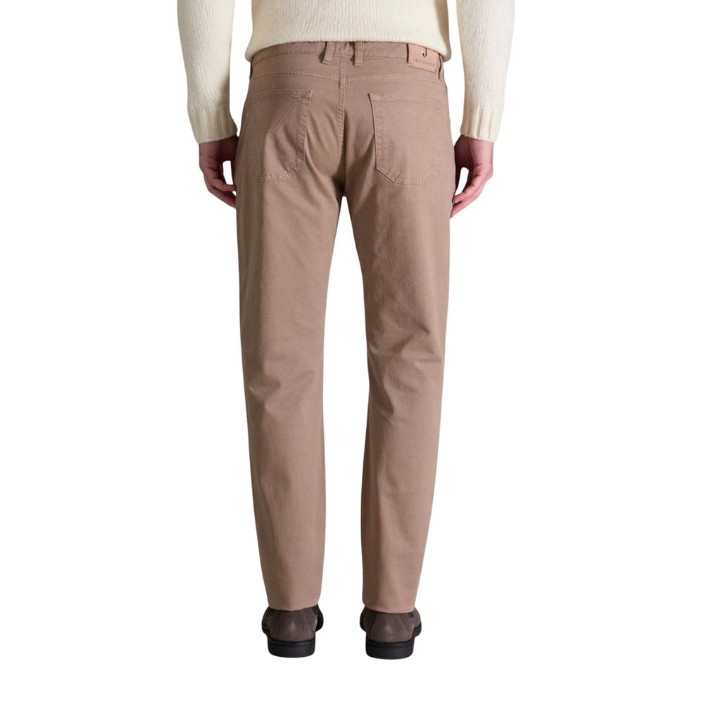 Pantaloni skinny in cotone beige Jeckerson