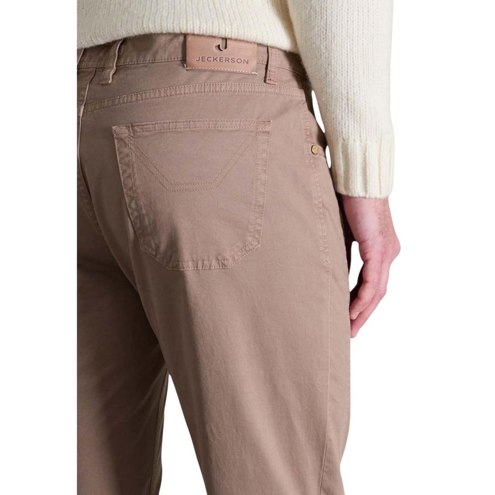 Pantaloni skinny in cotone beige Jeckerson